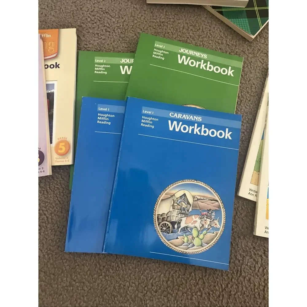 Grades 1-5 Activity School Workbooks, Lot of 5, VG , Variety. Nice.